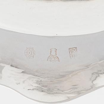 Six 1770s silver dishes from Burgos, maker' mark PO/VIZ, assay master mark Eusebio Lopez, active 1772-84.