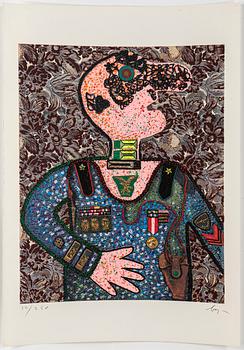 ENRICO BAJ, 10 silkescreens with application, "Baj chez Baj", signed and numbered 52/250.
