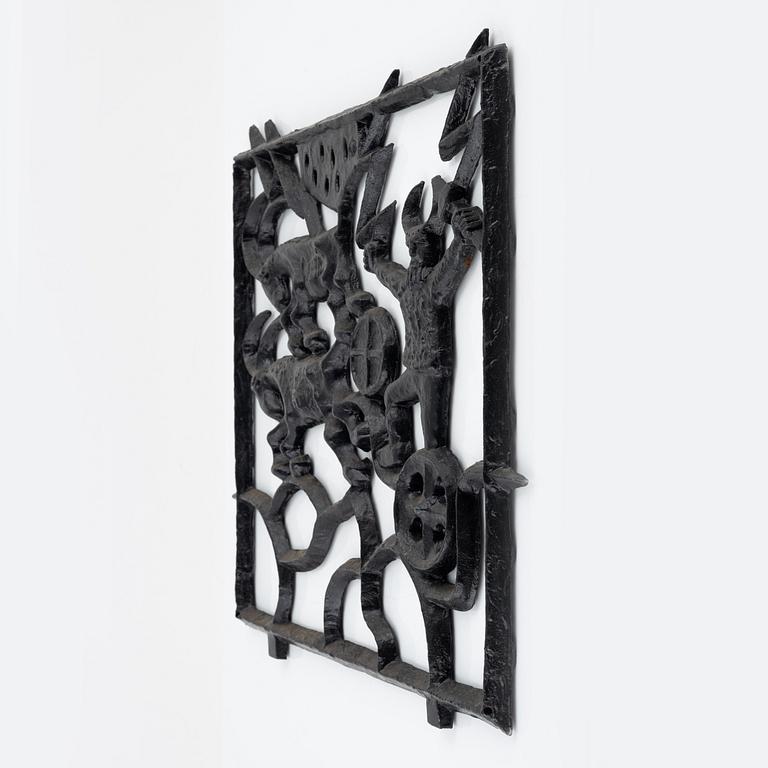 Olle Hermansson, a cast iron fire screen, Husqvarna.