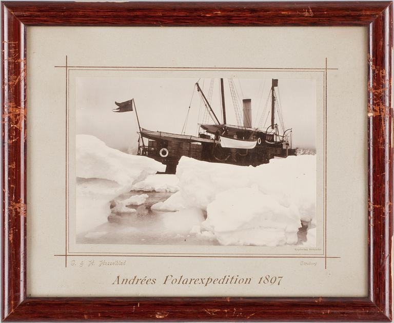 G & H HASSELBLAD, 3 st fotografier, "Andrées polarexpedition" 1897.