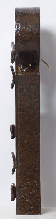 Birger Kaipiainen, a glazed ceramic sculpture of a sunflower with butterflies, Rörstrand, Sweden 1950's.