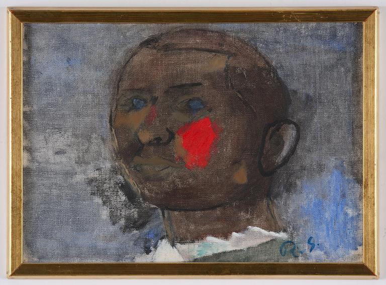 Ragnar Sandberg, Self-portrait with red spot.