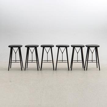 Space Copenhagen, barstolar, 6 st, "Spine", Fredericia, Danmark, 2019.