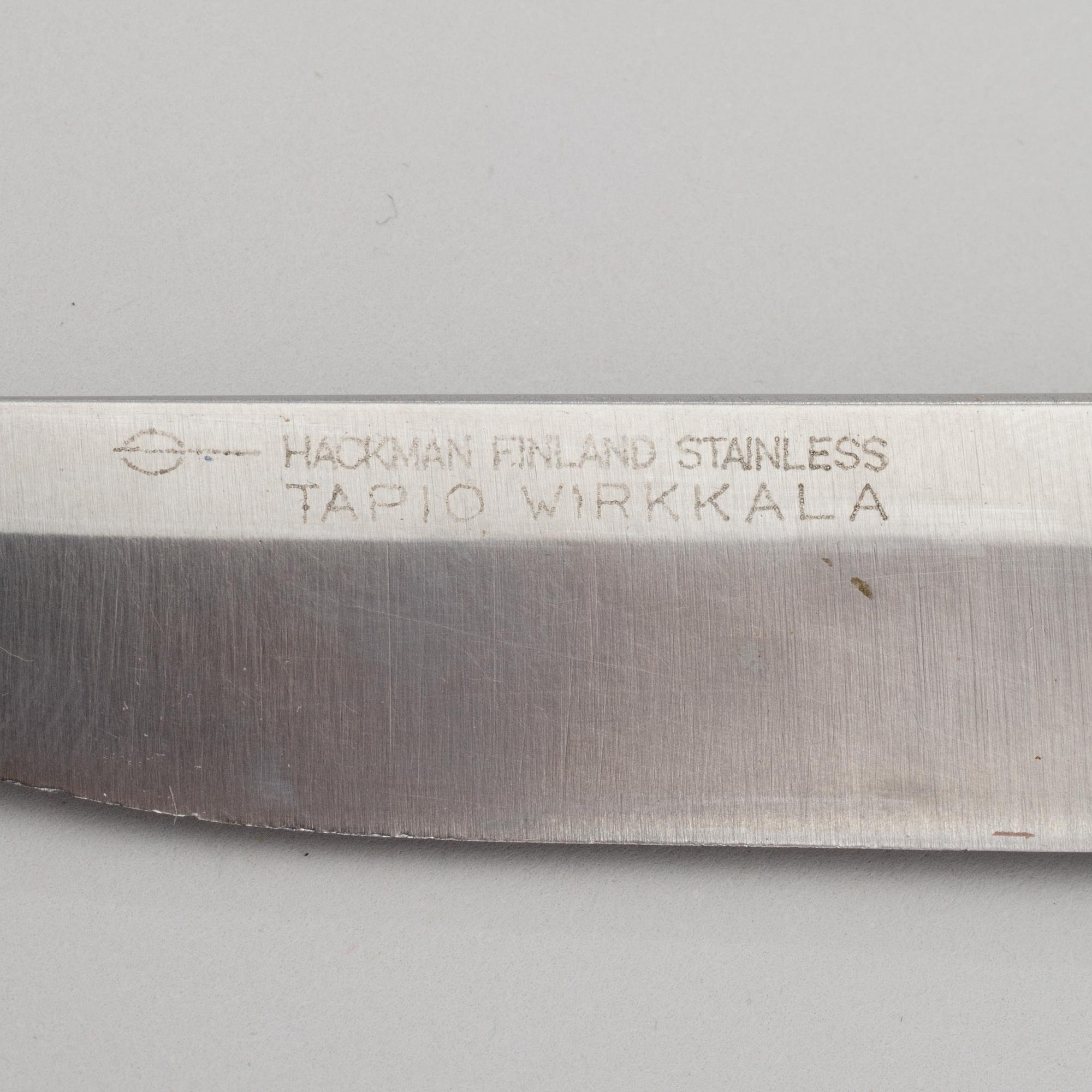 TAPIO WIRKKALA, PUUKKO-KNIVAR, 2 ST. Märkt Hackman Finland Stainless Tapio Wirkkala. Formgiven 1961.