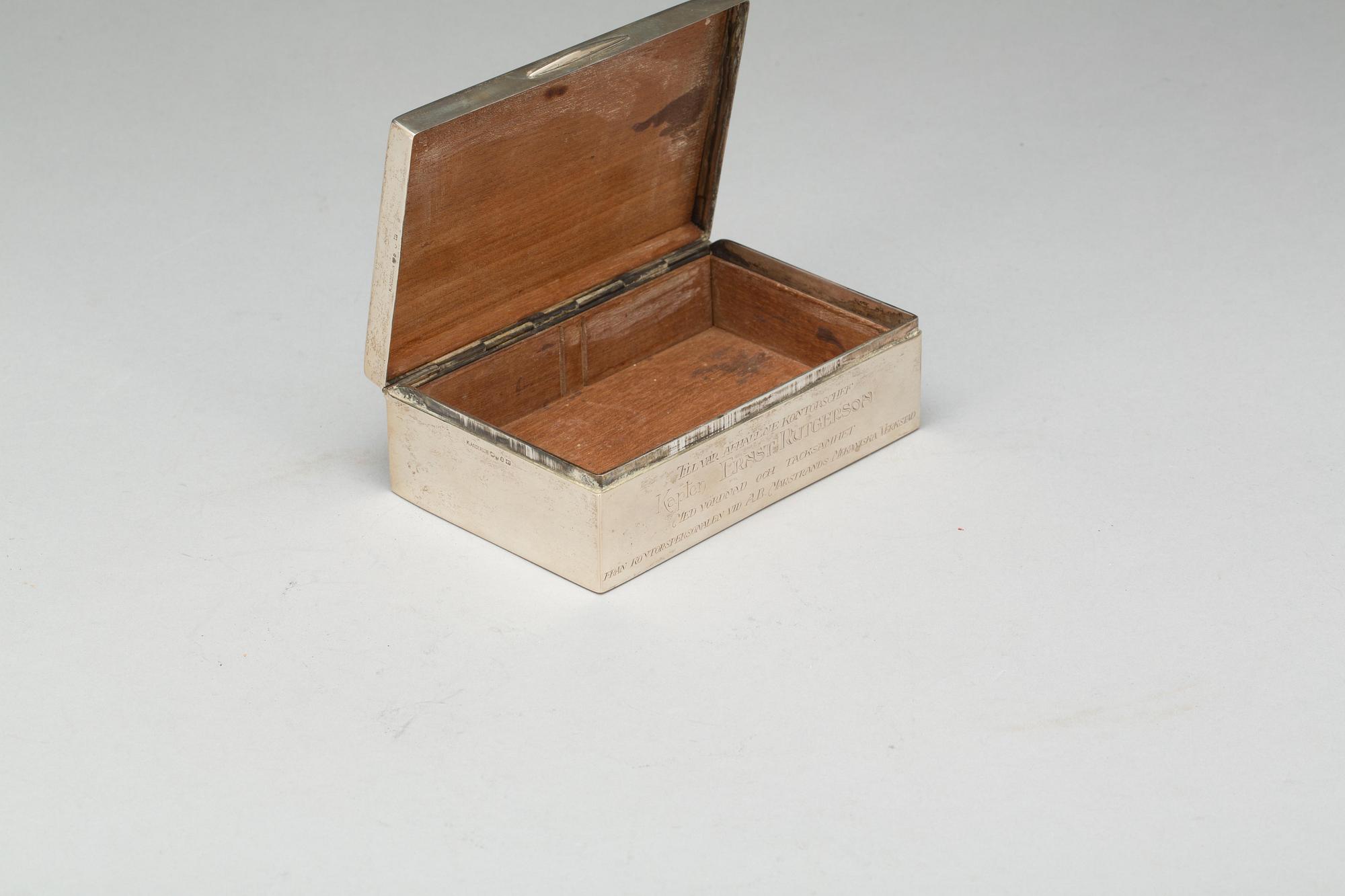 CIGARETTSKRIN, silver. K. Anderson 1918.