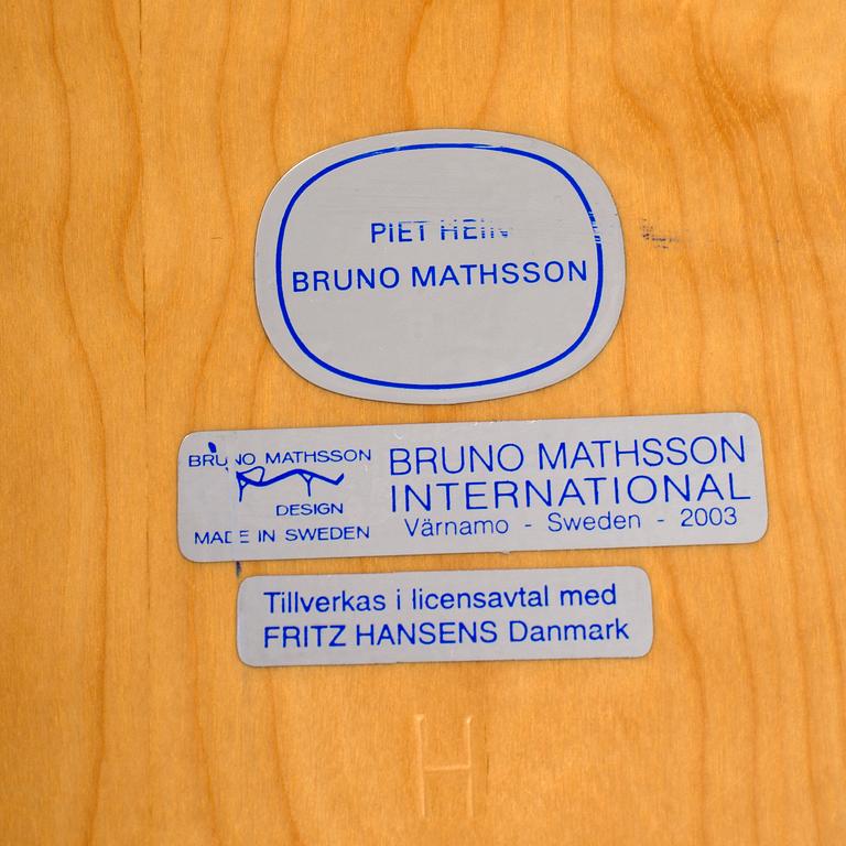 BRUNO MATHSSON AND PIET HIEN a 'Superelips' birch coffee table, 2003.