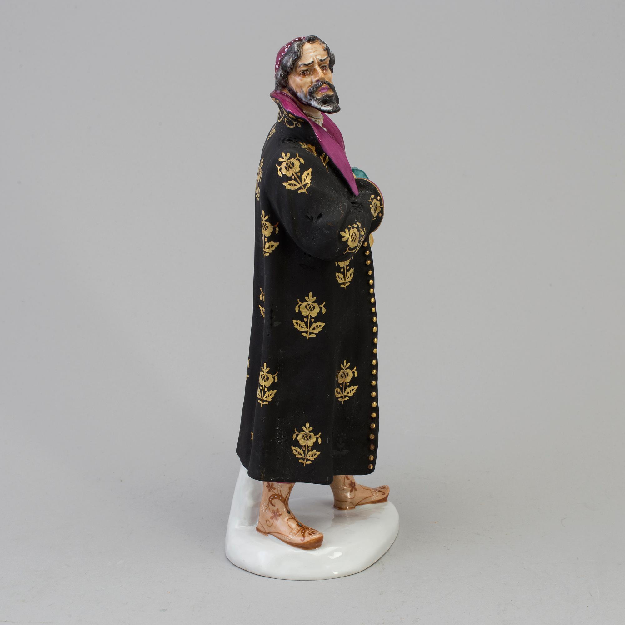 A Russian porcelain figurine, Lomonosov.