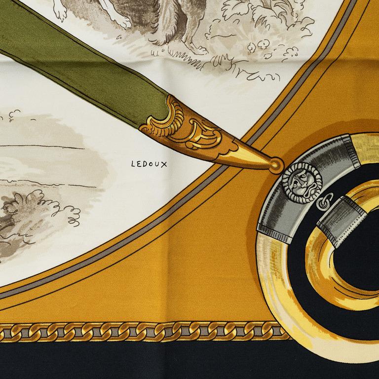 Hermès, scarf, "Armes de Chasse".