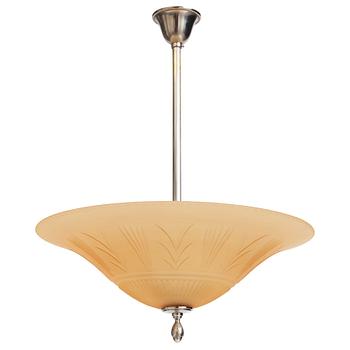 193. Erik Tidstrand, & Edward Hald, a ceiling lamp, model "27719", Nordiska Kompaniet & Orrefors, 1920-30s.