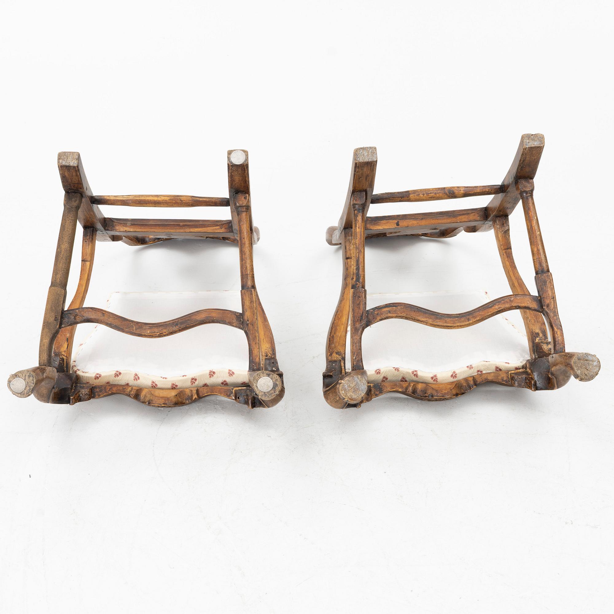 Chairs, a pair, Rococo, western Sweden, 18th century.