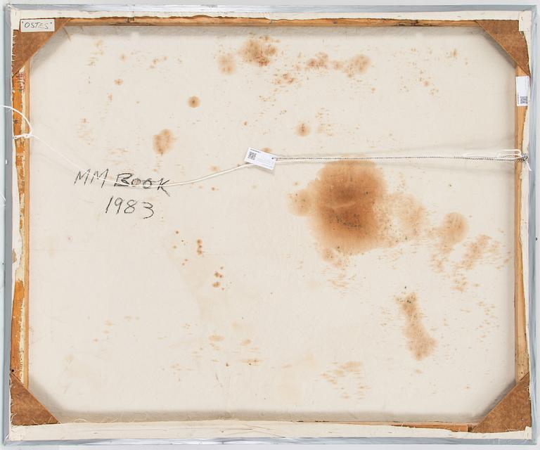 MAX BOOK, mixed media on canvas, signed and dated 1983 on verso.