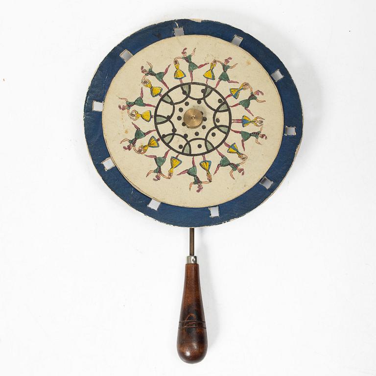 Phénakistiscope, "Disque Magique/Troll-Skifvan", probably France, 19th century.