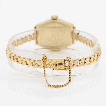 Omega, wristwatch, 14K gold, bracelet in 18K gold, 21 mm.