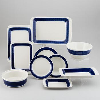 A Hertha Bengtsson 'Koka Blå' part dinner service, Rörstrand, designed 1956 (51 pieces).