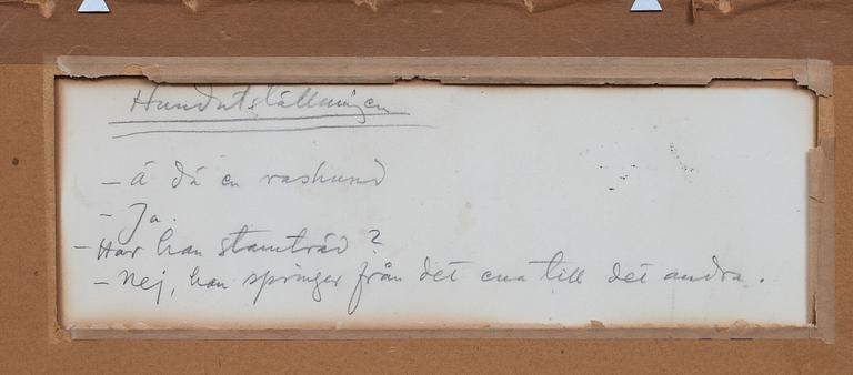 ALBERT ENGSTRÖM, tuschteckning, signerad.