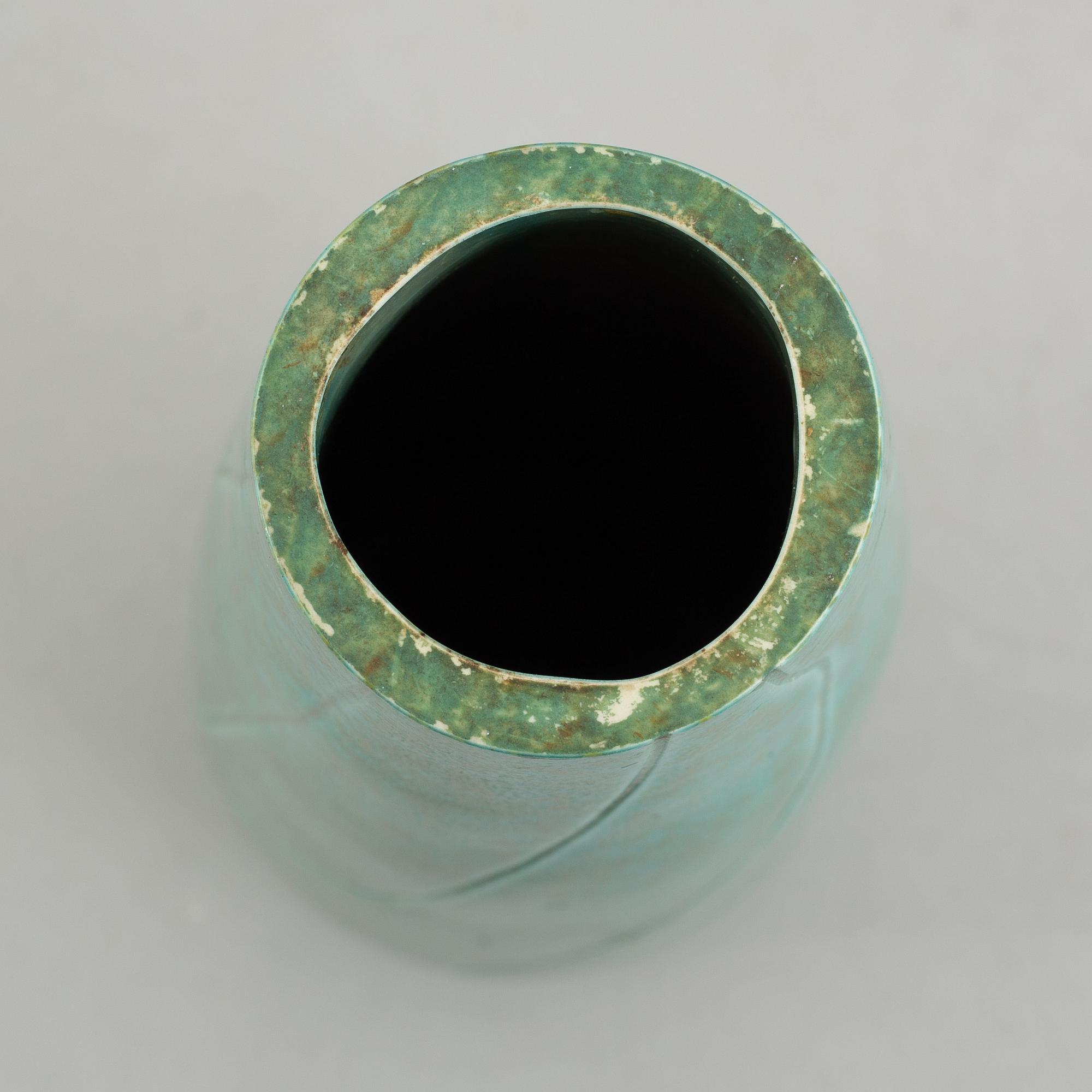Carl-Harry Stålhane, a stoneware vase, 'Frusen musik', Rörstrand circa 1948.