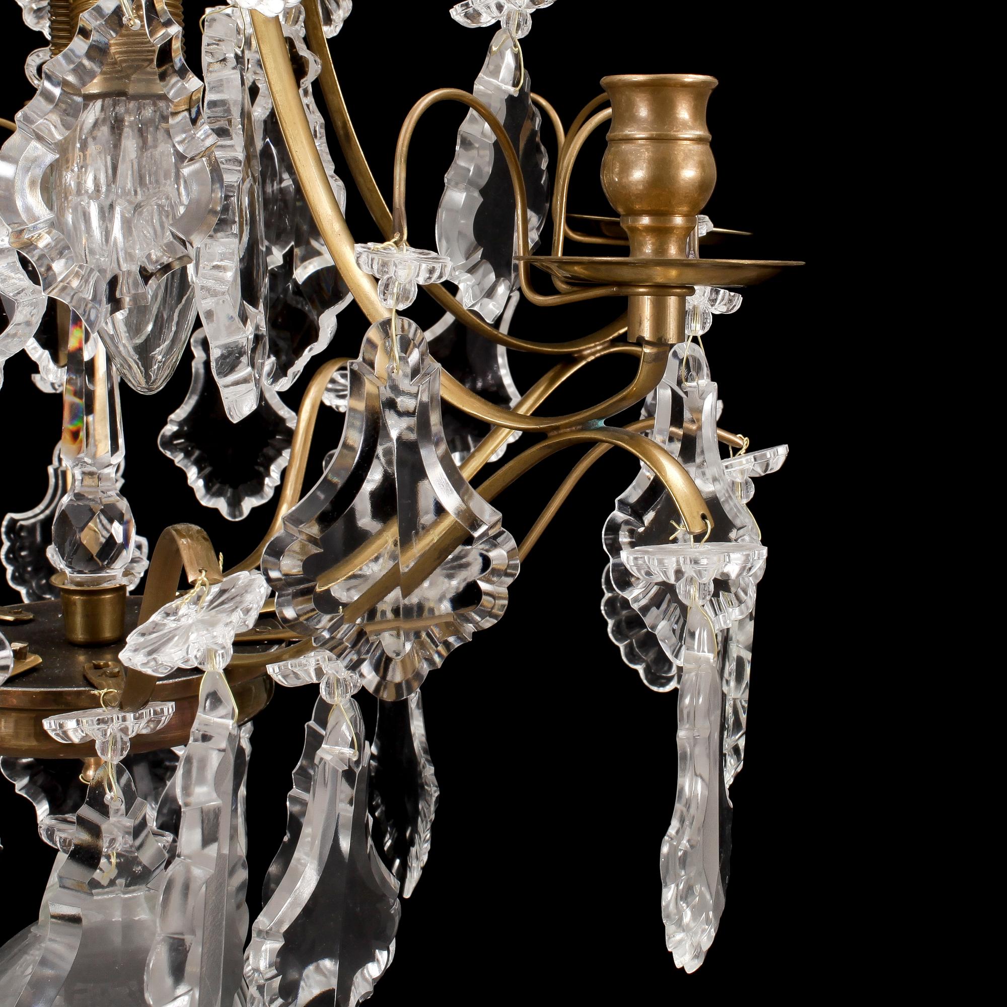 LJUSKRONA, rokokostil, 1900/2000-tal. Höjd: ca 55 cm.