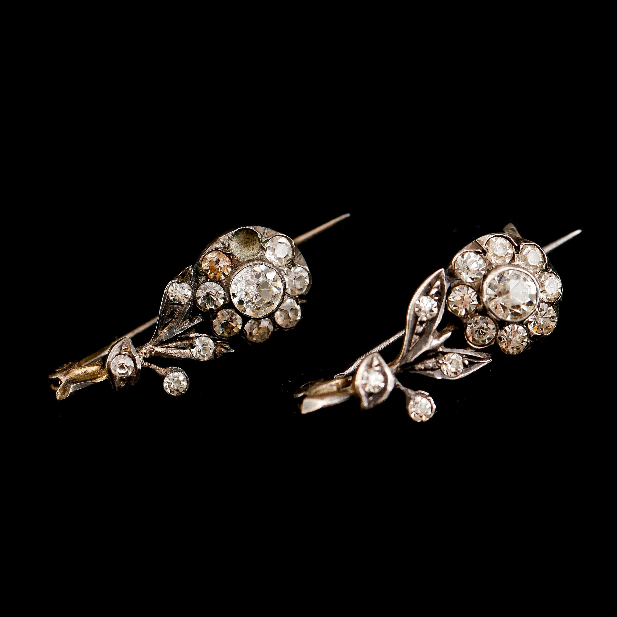 BROSCHER, 7 st, 1800-/1900-tal.