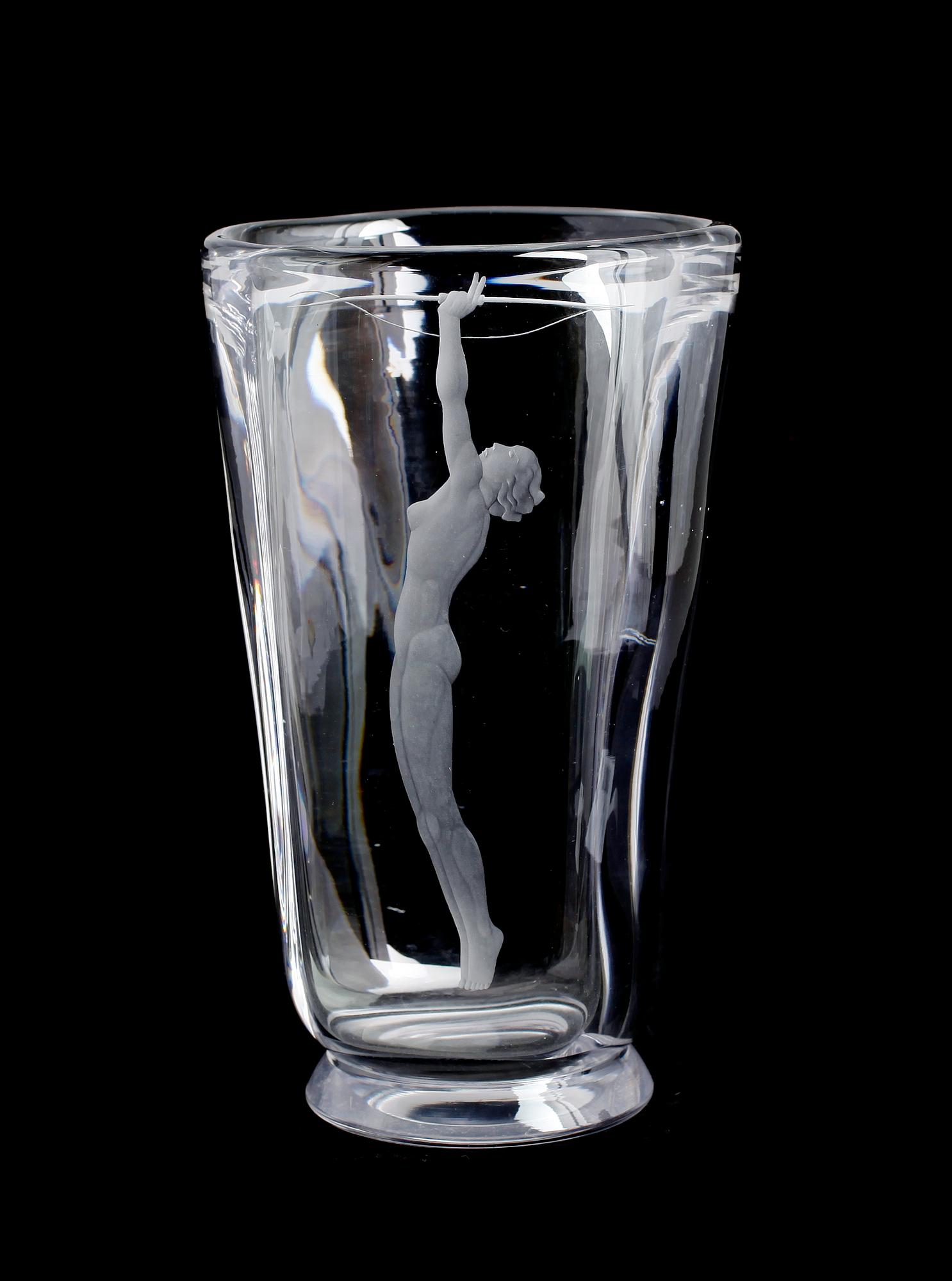 VAS, glas, Vicke Lindstrand, Orrefors.