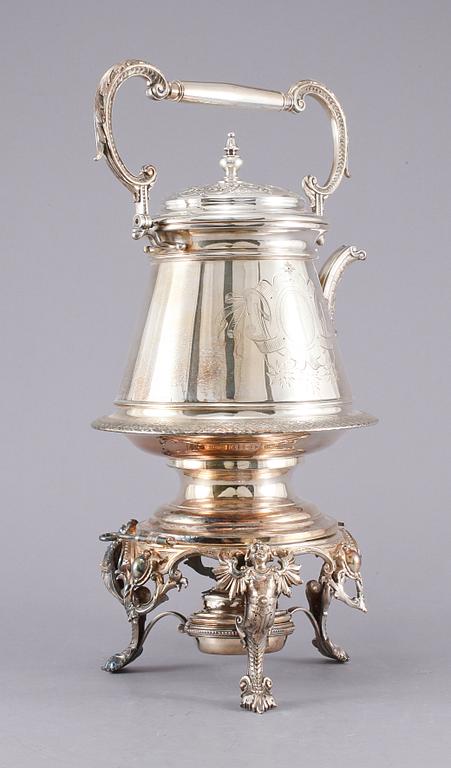 SAMOVAR, nysilver, omkring sekelskiftet 1900.