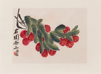 Qi Baishi, efter, träsnitt. Rong Baozhai, daterade 1953.