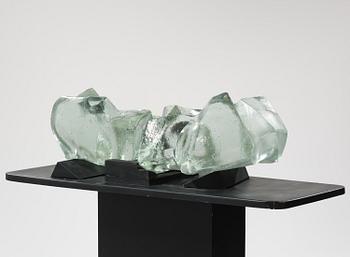 Edvin Öhrström, a cast glass sculpture, Lindshammar Glassworks.