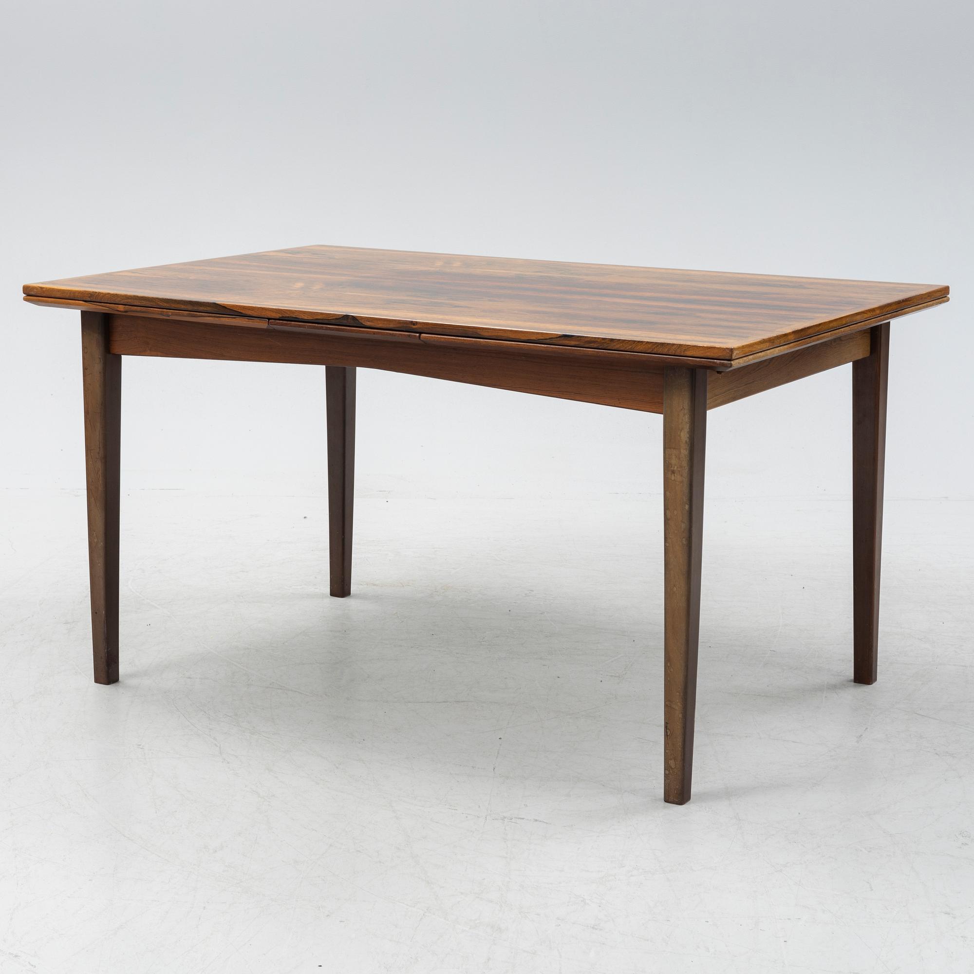 Poul Hundevad & Kai Winding, stolar 4 st, Hundevad & Co, Danmark, 1960-tal. Matbord, Danmark, 1960-tal.