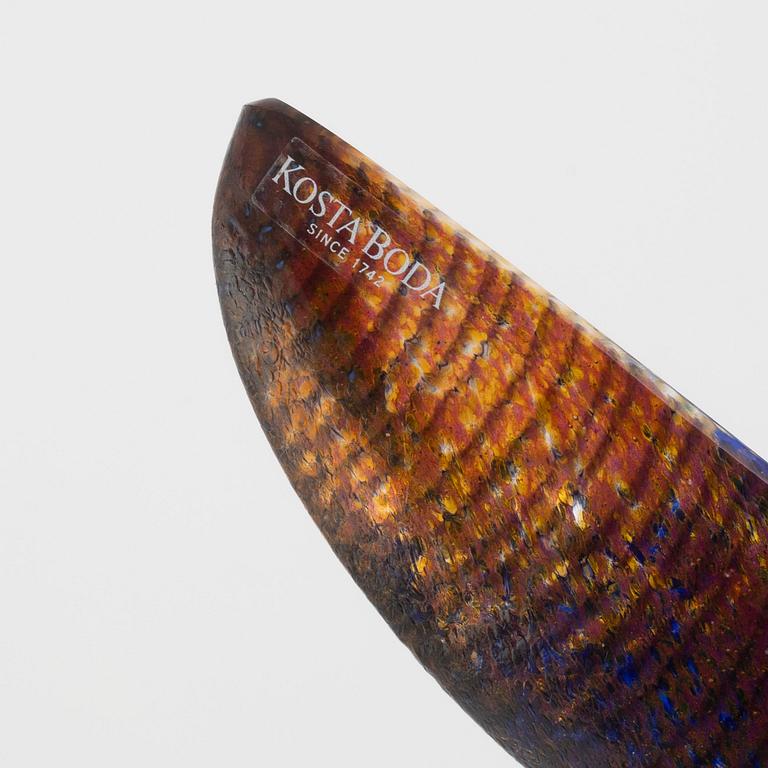 Bertil Vallien, skulptur, båt, Kosta Boda 1995.