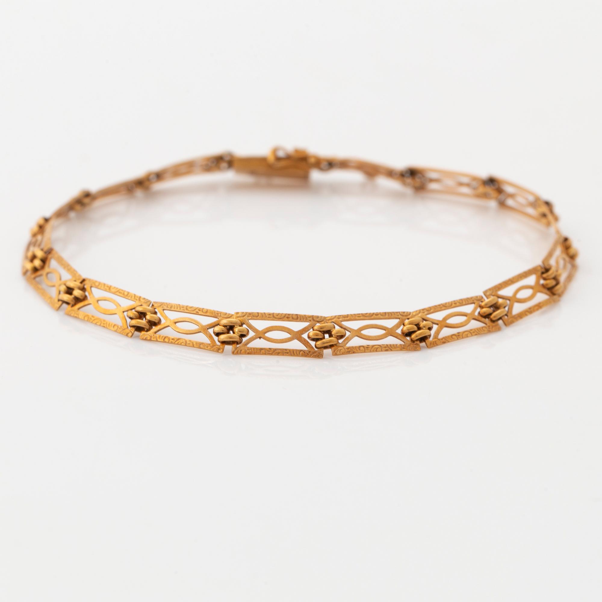 14K gold bracelet, Finland.
