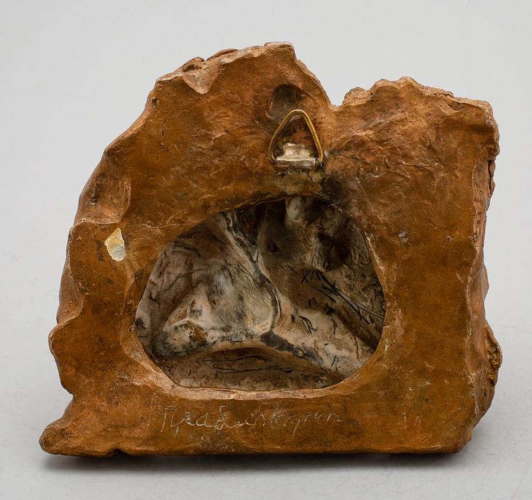 TYRA LUNDGREN, skulptur, brons, sign och dat 66.