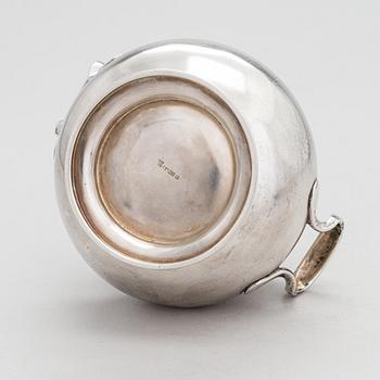 A lidded silver sugar bowl, maker's mark of Joseph Nordberg, S:t Petersburg, Russia 1850.