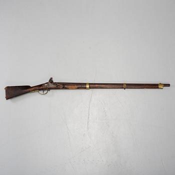 An early 19th century flintlock rifle.