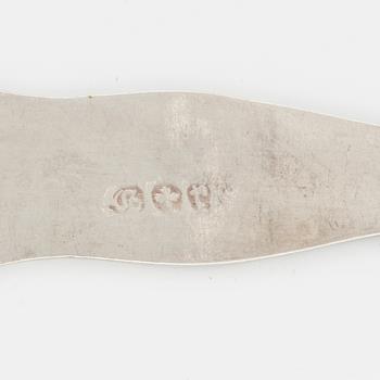 Nine silver spoons, different makers, mostly Swedish, 1857-1916.