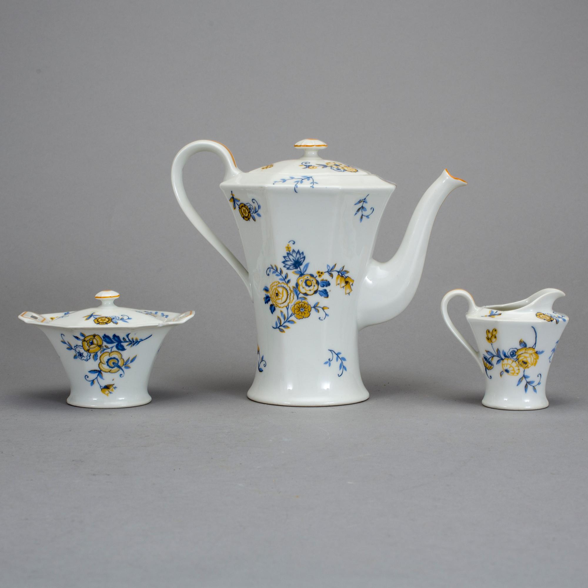 KAFFESERVIS, 24 delar, porslin. Theodore Haviland, Limoges, 1930-tal.