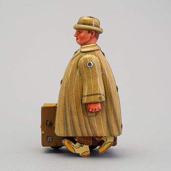 A tinplate Fritz Voith man with suitcase, Germany, 1950s.