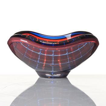 Sven Palmqvist, skål, ”Dubbel-Ravenna”, glas, Orrefors, 1961, nr 1858.