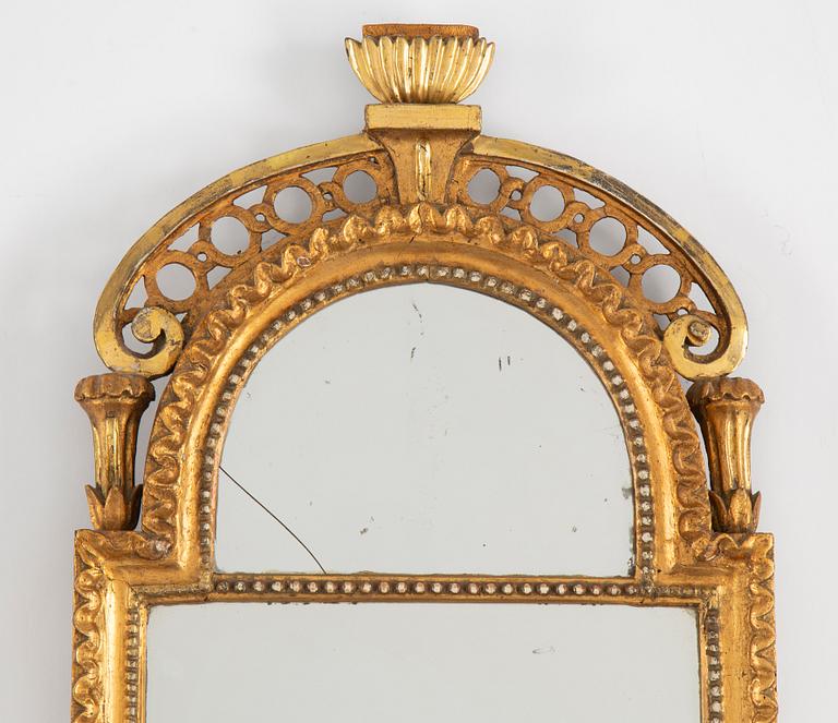 A northern european Louis XVI mirror, ca 1800.