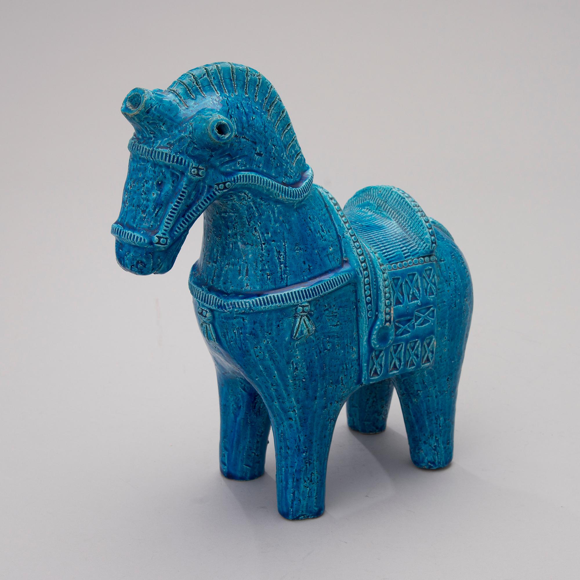 A ceramic Cat from the Rimini blu series by Bitossi, Italy 1960s.