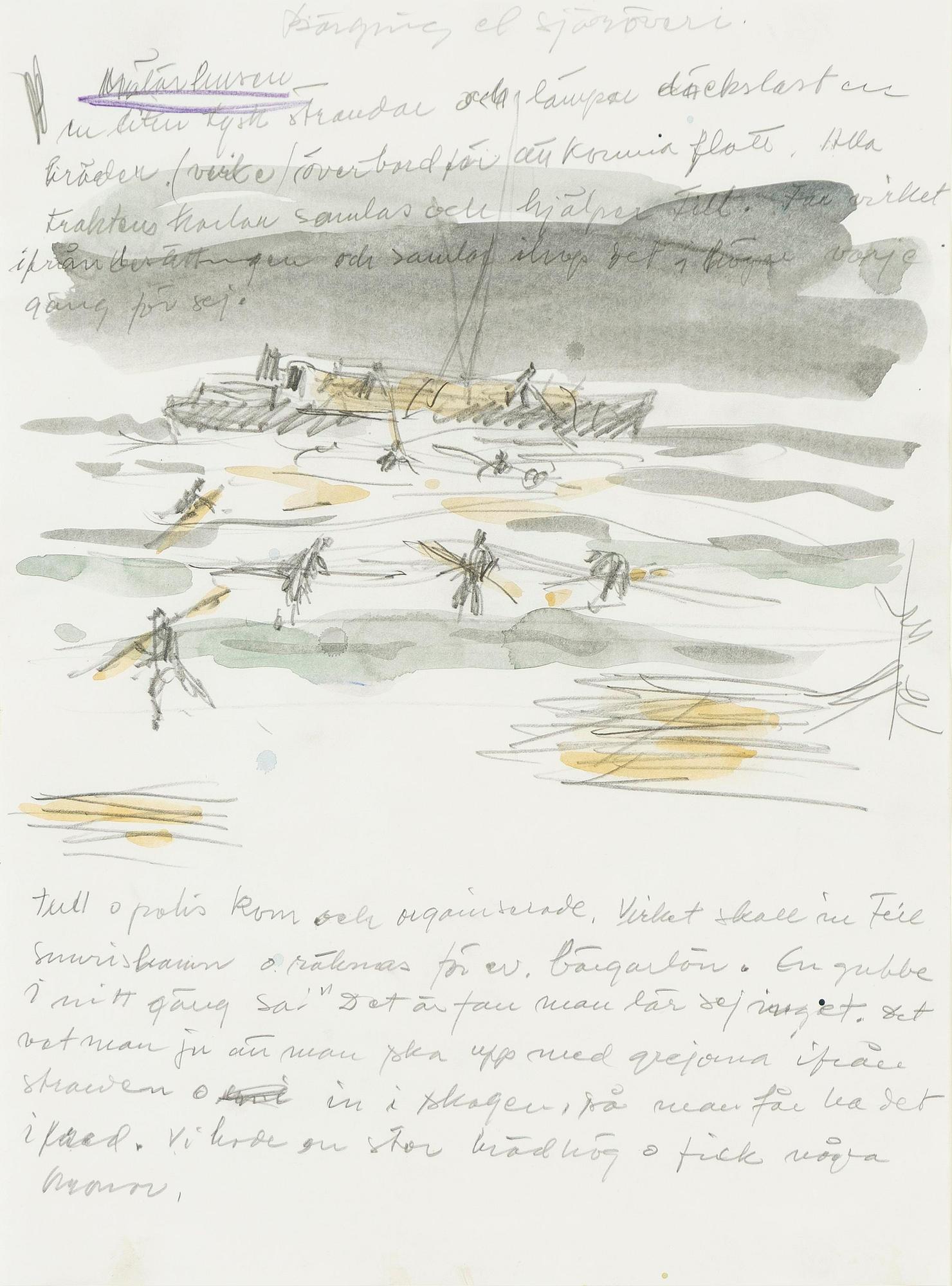 Gösta Werner, "Bärgning el sjöröveri".