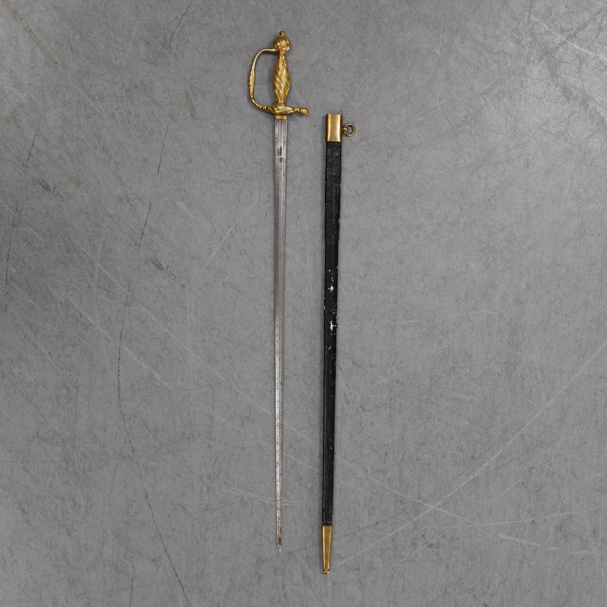 A composite smallsword with scabbard, 19th Century.