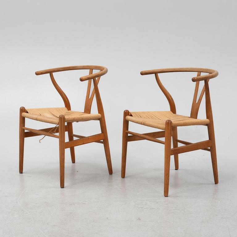Hans J. Wegner, stolar, 6 st, modell CH-24, "Y-stolen", Carl Hansen & Son, Odense, Danmark.