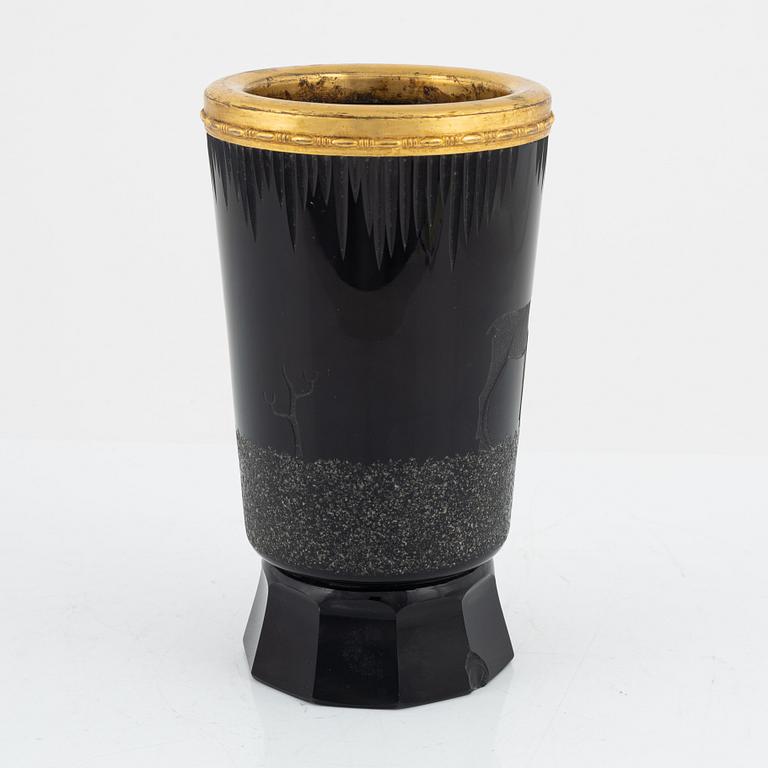 Yrjö Rosola, a glass vase, Karhula/Iittala, 1930's.