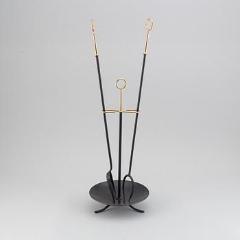 Gunnar Ander, a fireplace stand of three parts, Ystad Metall.