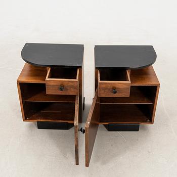 Pair of Art Deco bedside tables, early 20th century.