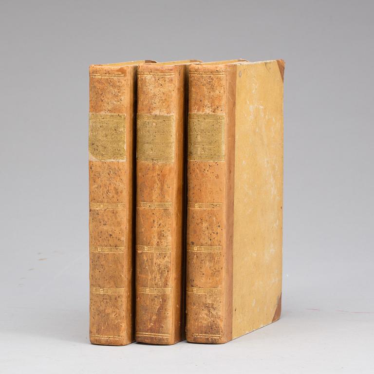 BÖCKER, 3 vol. "Stockholm" av Johan Elers, 1800-1801.
