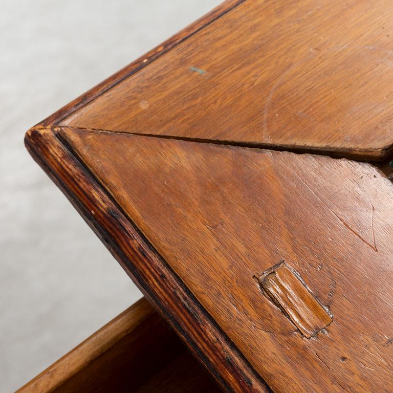 A late Gustavian style mahogany  desk., end of the 19th Century.