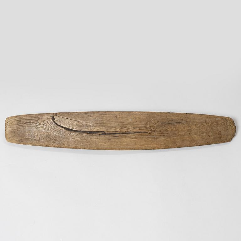 A Swedish folk art mangle board, dated 1666.