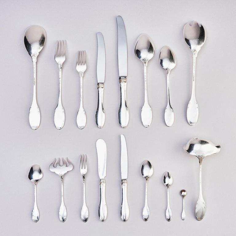 A silverware set, model 'F', 110 pieces, W.A. Bolin, Stockholm 1922-1965.