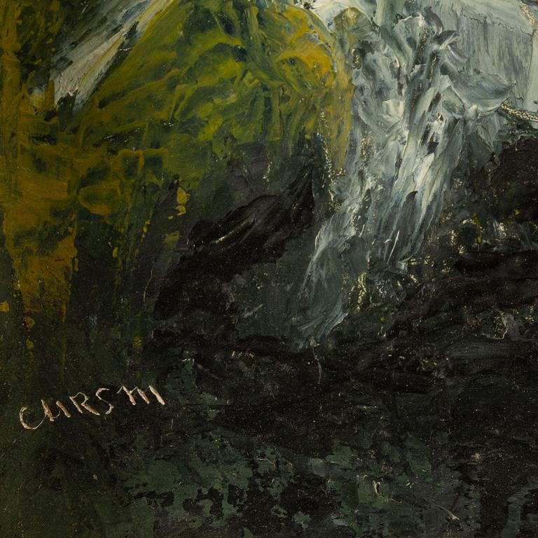 Christer Strömholm, oil on panel, signed.