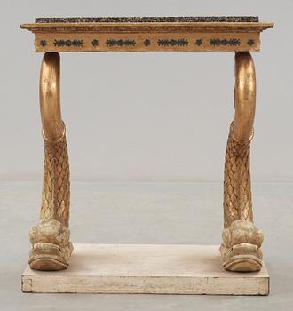 A Swedish Empire 19th century console table attributed to P G Bylander, master 1804.